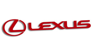 Wycinana naklejka LEXUS czerwona