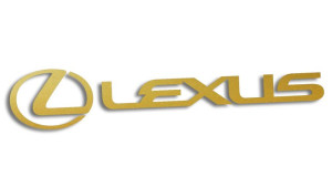 Wycinana naklejka LEXUS złota