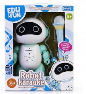 Robot karaoke mikrofon głośnik bluetooth led usb