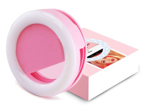 Lampka Selfie Ring Light Led Pierścieniowa Rk-14 Różowa