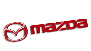 Wycinana naklejka MAZDA HD czerwona