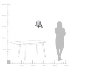 Lampa ścienna szara COLUMBIA
