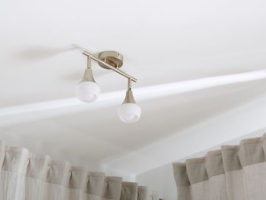Lampa ścienna 2-punktowa srebrna ANTLER