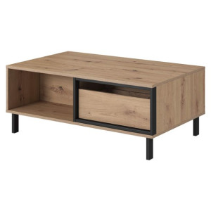 Stolik kawowy (E) NEST Dąb artisan / czarny
