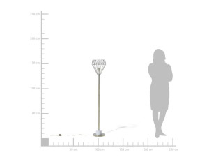 Lampa podłogowa metalowa mosiężna MOONI