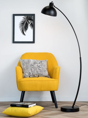 Lampa podłogowa metalowa czarna DINTEL