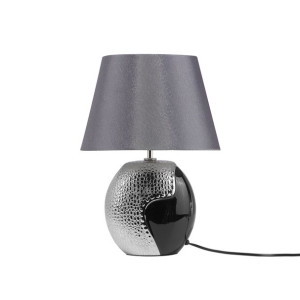 Lampka nocna ceramiczna czarno-srebrna ARGUN