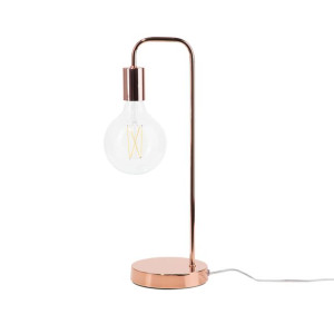 Lampa stołowa metalowa miedziana SAVENA