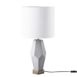 Lampa stołowa betonowa biała OXLEY