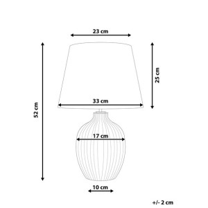 Lampka nocna ceramiczna szara FERGUS
