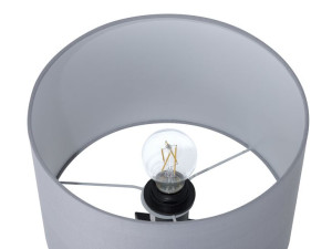 Lampa stołowa metalowa szara STILETTO