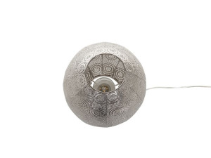 Lampa stołowa metalowa srebrna MARINGA