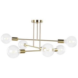 Lampa sufitowa 6-punktowa metalowa mosiężna KIDANE