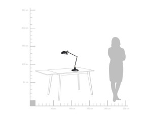 Lampa biurkowa regulowana metalowa czarna MERAMEC