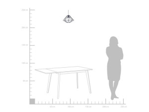 Lampa wisząca metalowa czarna GUAM