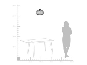 Lampa wisząca metalowa czarna TORDINO