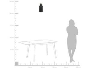 Lampa wisząca metalowa czarna NEVA