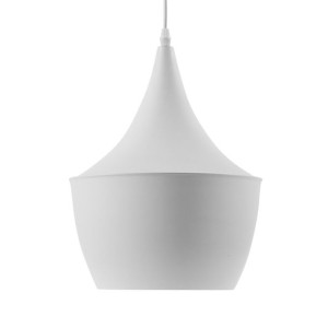 Lampa wisząca metalowa biała FRASER
