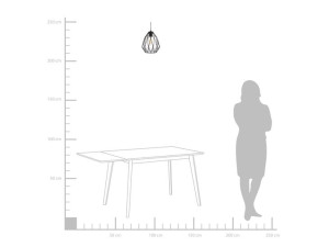 Lampa wisząca metalowa czarna MAGRA