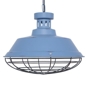 Lampa wisząca metalowa niebieska SORMONNE