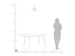 Lampa wisząca metalowa złota GUAM