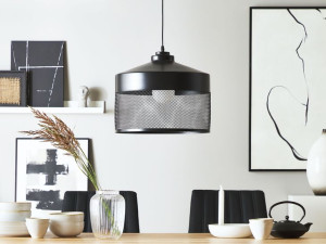 Lampa wisząca metalowa czarna CARDENER