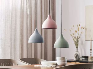 Lampa wisząca betonowa zielona LAMBRO