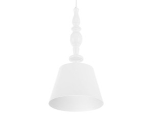 Lampa wisząca metalowa biała FLUVIA