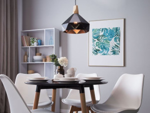 Lampa wisząca metalowa czarna SOMME