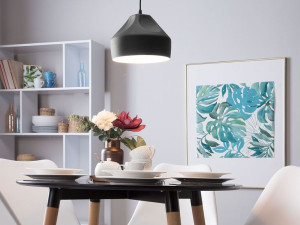 Lampa wisząca metalowa czarna EVINOS