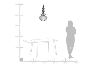 Lampa wisząca metalowa czarna KOLVA