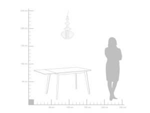 Lampa wisząca metalowa biała KOLVA