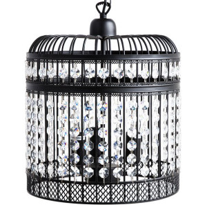 Lampa wisząca metalowa czarna CELON