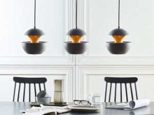 Lampa wisząca metalowa czarna BOJANA
