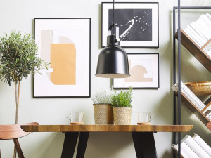 Lampa wisząca metalowa czarna HAAST