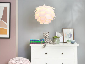 Lampa wisząca różowa SEGRE duża