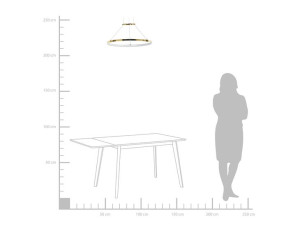 Lampa wisząca LED metalowa złota TANO