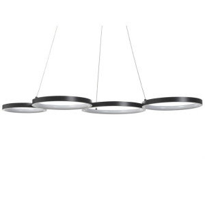 Lampa wisząca LED metalowa czarna PIBOR