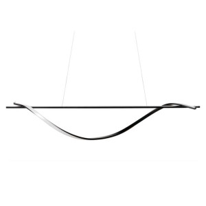 Lampa wisząca LED metalowa czarna BODRI