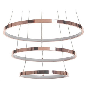 Lampa wisząca LED metalowa różowe złoto ATREK