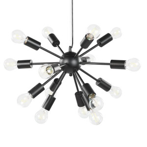 Lampa wisząca 15-punktowa metalowa czarna BALAGAS