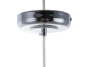 Lampa wisząca metalowa srebrna TENNA S