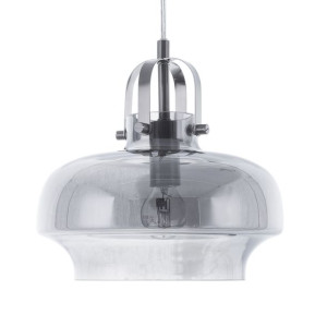Lampa wisząca szklana szara WILTZ