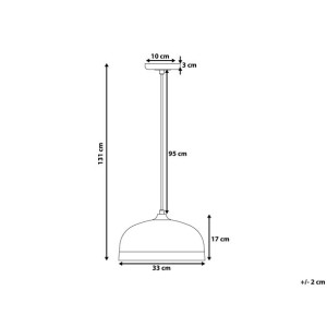 Lampa wisząca metalowa biało-złota PARINA