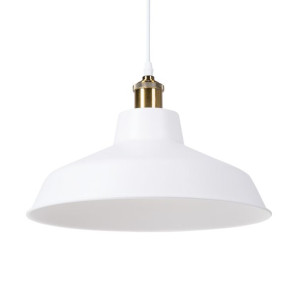 Lampa wisząca metalowa biała PECHORA