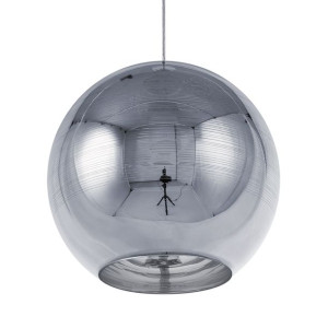 Lampa wisząca szklana srebrna ASARO