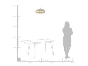 Lampa wisząca metalowa złota LIMNATIS