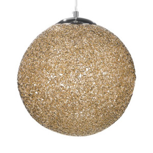 Lampa wisząca metalowa złota TURAMA
