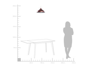 Lampa wisząca metalowa miedziana ISKAR