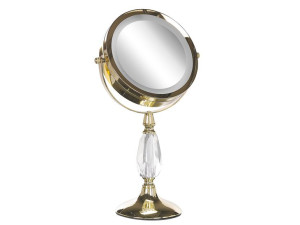 Lusterko kosmetyczne LED ø 18 cm złote MAURY
